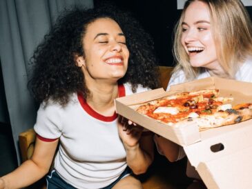 Girls Eating Pizza